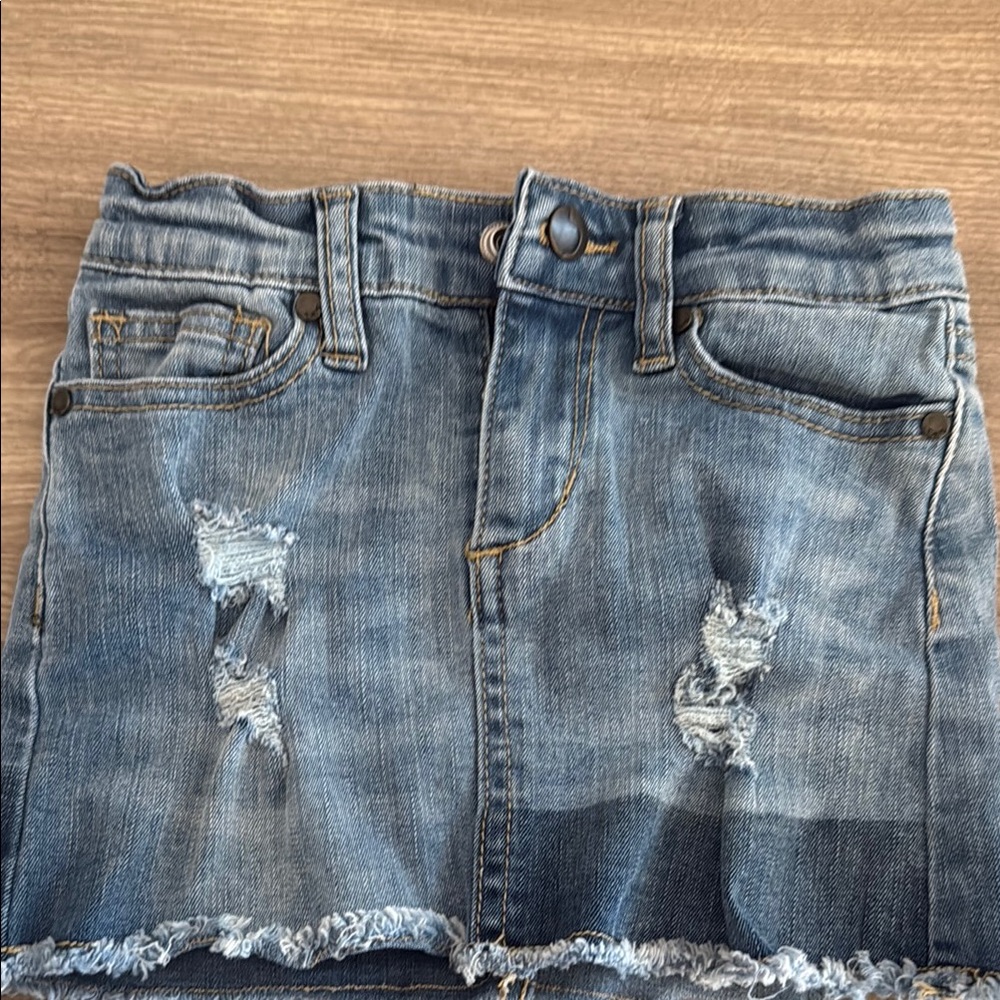 Distressed Blue Denim Women's Jeans